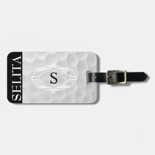 Personalised Monogram Golf Ball Luggage Tag