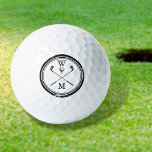 Personalised Monogram Golf Ball Marker<br><div class="desc">Personalise the initials to create a great monogram golf gift and keepsake with a vintage stamp effect design. Designed by Thisisnotme©</div>