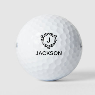 Personalised Monogram Golf Balls with Name 