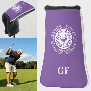 Personalised Monogram Golf Club Name Purple Golf Head Cover