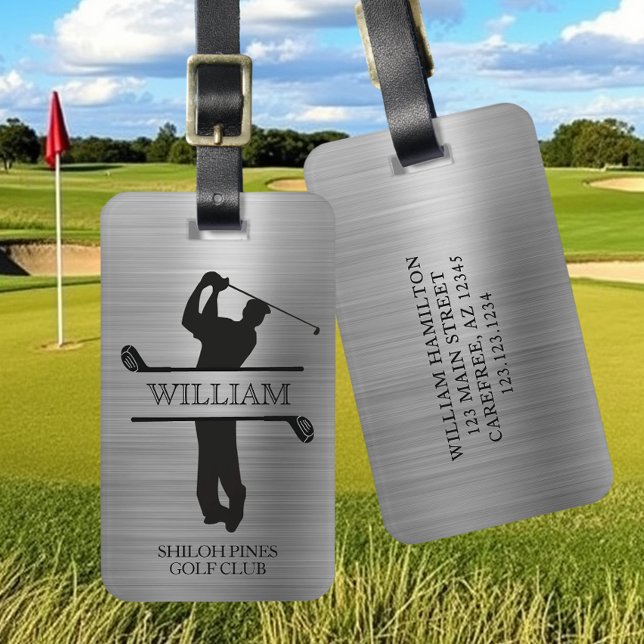 Personalised Monogram Golf Swing Luggage Tag (Creator Uploaded)