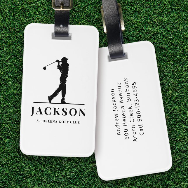 Personalised Monogram Golfer Luggage Tag (Creator Uploaded)