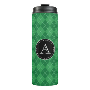 Personalised Monogram Green Travel Coffee Tumbler