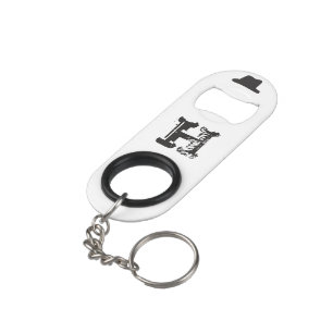 Personalised Monogram Hat Keychain Bottle Opener