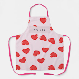 Personalised Monogram Heart Lolipop Valentines Apron