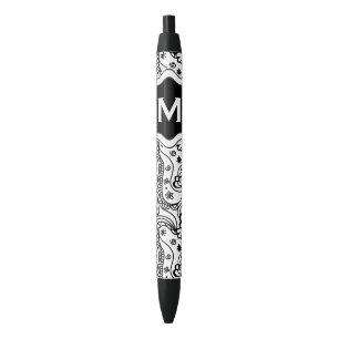Personalised Monogram Hearts Love Doodle Pattern Black Ink Pen