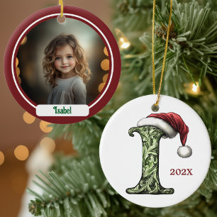 Personalised Monogram I Christmas Ornament