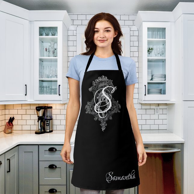 Personalised Monogram Initial All-Over Print Apron (Creator Uploaded)