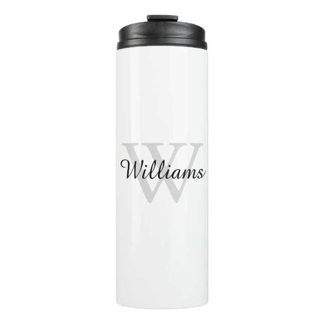 Personalised Monogram Initial and Name Thermal Tumbler (Front)