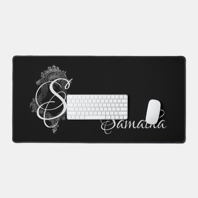 Personalised Monogram Initial Desk Mat (Keyboard & Mouse)