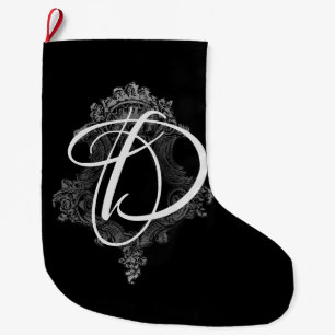 Personalised Monogram Initial  Large Christmas Stocking