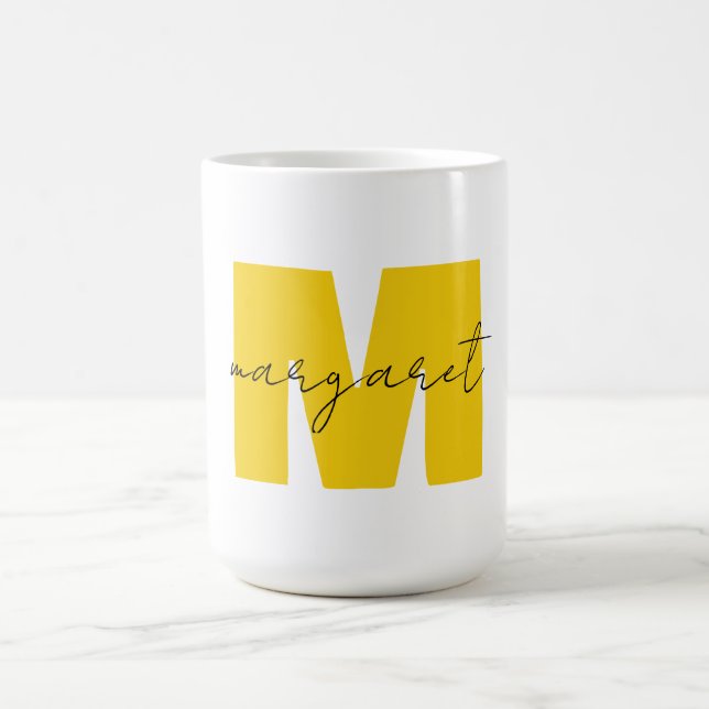 Personalised Monogram Initial Letters Name Coffee Mug (Center)