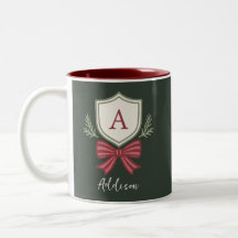 Personalised Monogram Initial Name Bow Christmas