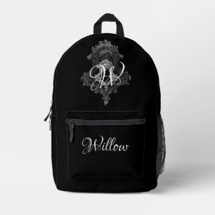 Personalised Monogram Initial Printed Backpack