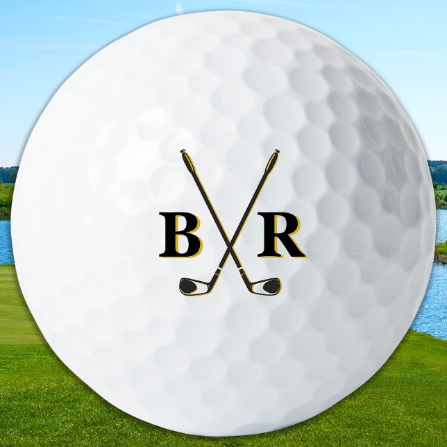 Personalised Monogram Initials Elegant Golfer Golf Balls (Creator Uploaded)