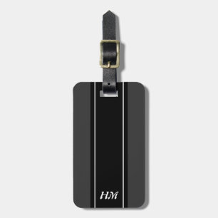 Personalised monogram intitial luggage tag for men