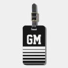 Personalised monogram intitial luggage tag for men