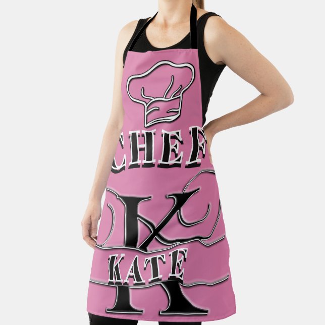 Personalised Monogram (K) Apron (Insitu)