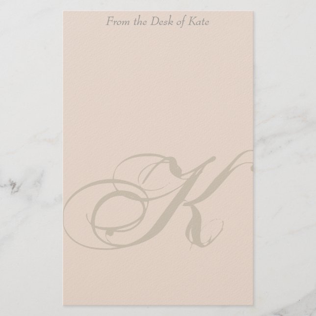 Personalised Monogram K Stationery (Front)
