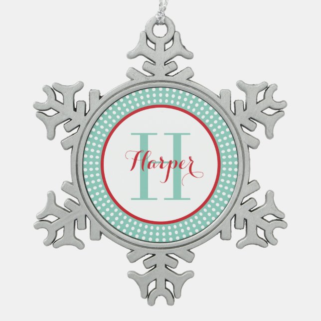Personalised Monogram Keepsake Ornament (Front)