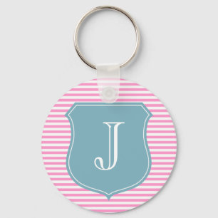 Personalised monogram keychain   initial J letter
