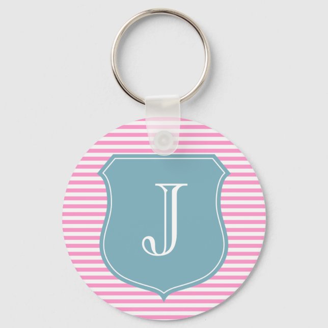 Personalised monogram keychain | initial J letter (Front)