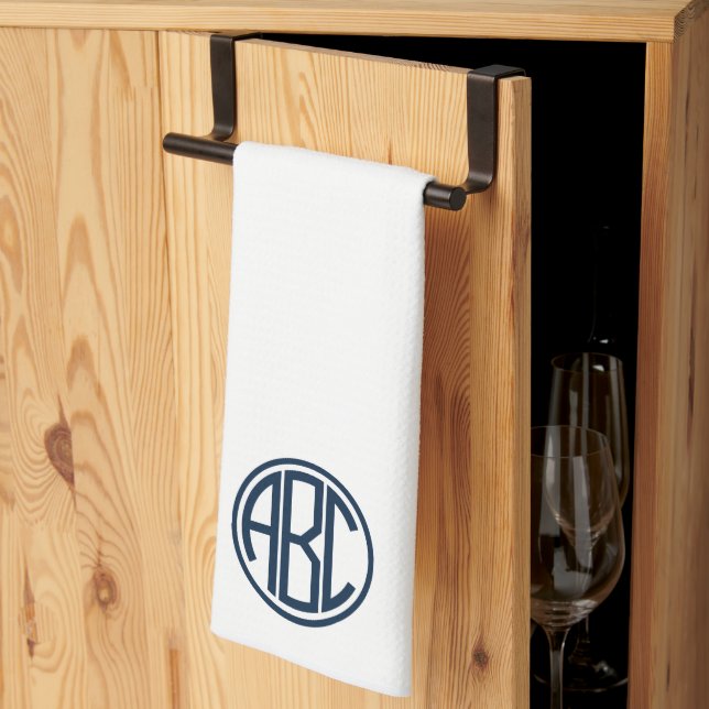 Personalised Monogram Kitchen Tea Towel (Thirds Fold)