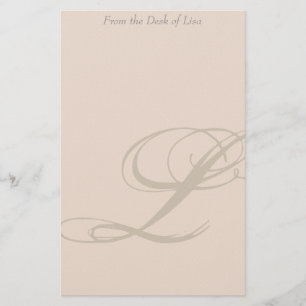 Personalised Monogram L Stationery