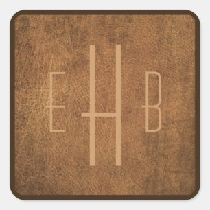 Personalised Monogram Leather Image Stickers