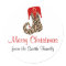 Personalised Monogram Leopard Stocking Sticker