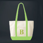 Personalised Monogram LIME GREEN   NATURAL TOTE Bag<br><div class="desc">Personalised Monogram LIME GREEN   NATURAL TOTE.  Custom create your own bag!</div>