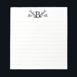 Personalised Monogram Lined Notepad<br><div class="desc">For additional matching marketing materials please contact me at maurareed.designs@gmail.com. For more premade logos visit logoevolution.co. Original design by Maura Reed.</div>