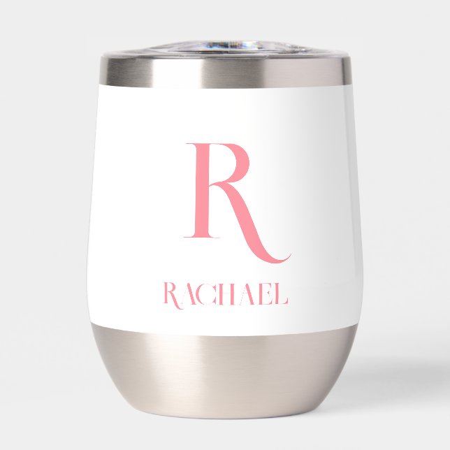 Personalised Monogram Minimal Stylish Pink (Front)