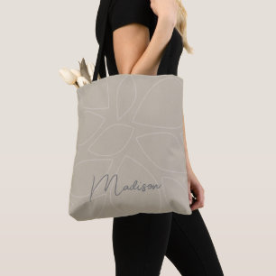Personalised Monogram Minimalist Pattern Tote Bag