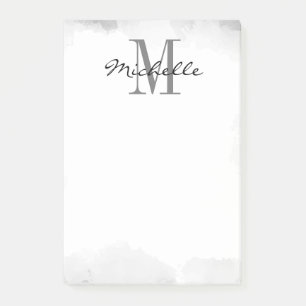 Personalised Monogram Modern Minimalist Feminine Post-it Notes