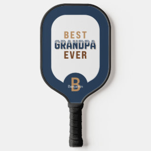Personalised Monogram Name Best Grandpa Ever Pickleball Paddle
