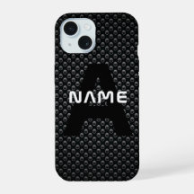 Personalised Monogram Name Black and White Texture