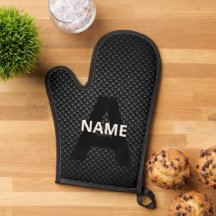 Personalised Monogram Name Black and White Texture