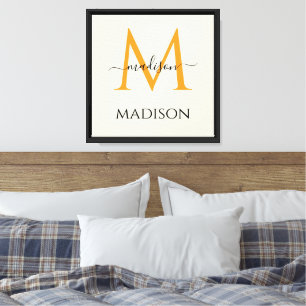 Personalised Monogram & Name Canvas Print
