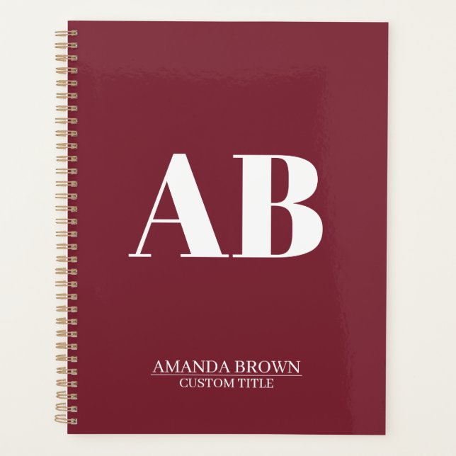Personalised Monogram Name Custom Planner 2027 (Front)