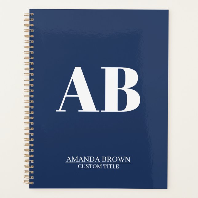 Personalised Monogram Name Custom Planner 2027 (Front)