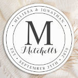 Personalised Monogram Name Date Wedding Coaster<br><div class="desc">Add the finishing touch to your wedding with these fun custom monogram coasters. Perfect as wedding favours to all your guests . Customise these wedding favours with your monogram initial, names and date. See our wedding collection for matching dog wedding announcements and dog save the date cards. COPYRIGHT © 2020...</div>