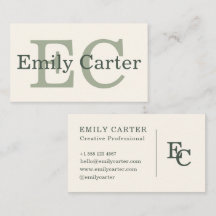 Personalised Monogram Name Elegant Business