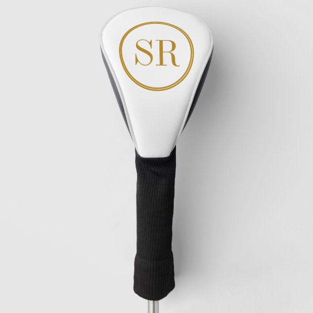 Personalised Monogram Name Initial  Golf Head Cover (Front)