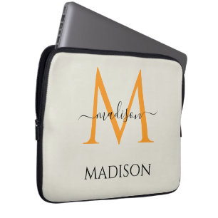 Personalised Monogram & Name  Laptop Sleeve