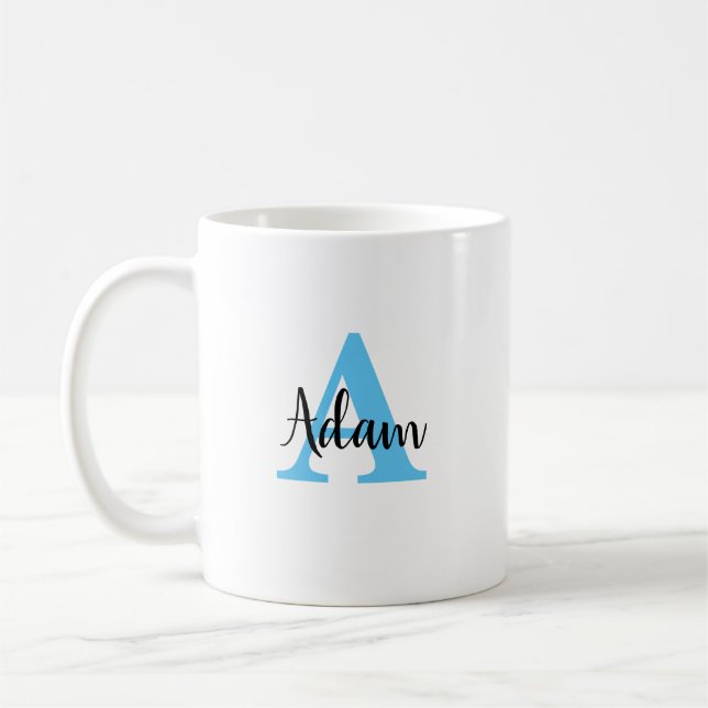 Personalised Monogram Name Mug Script (Left)