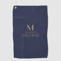 Personalised Monogram | Name Navy & Gold Golf Gol
