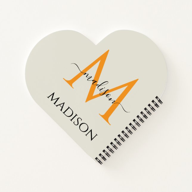Personalised Monogram & Name  Notebook (Back)