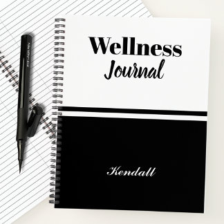 Personalised Monogram Name Script Wellness Journal