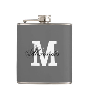 Personalised monogram name small drink flask
